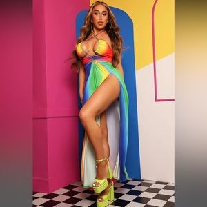 Pride Parade Maxi Dress - Multi Color